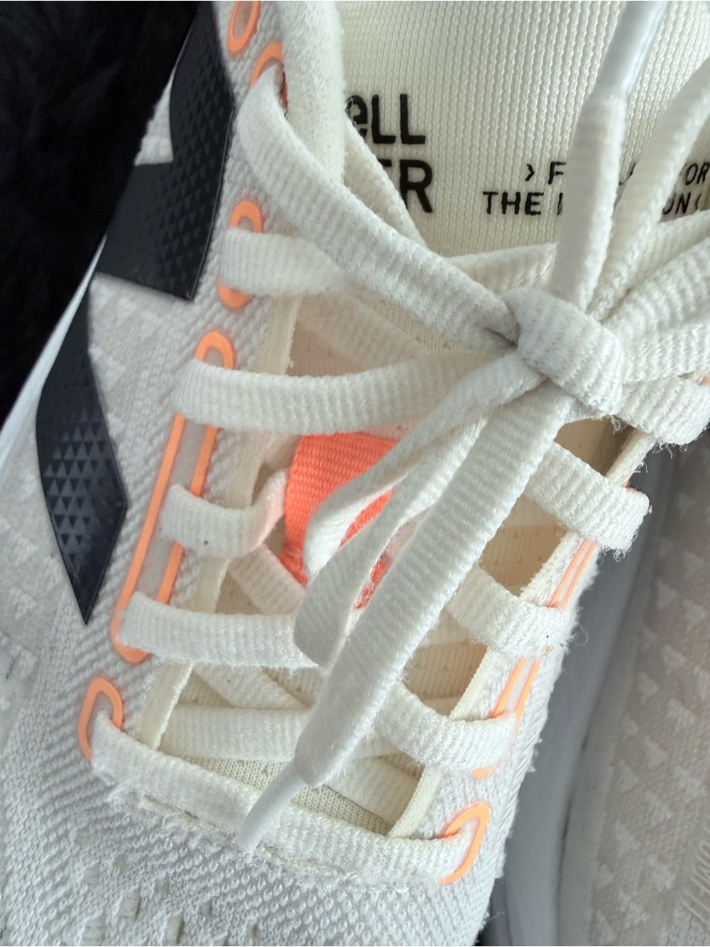 New Balance White and Gray Trainers with Orange & Yellow Midsole Accent - Picture 9 of 12